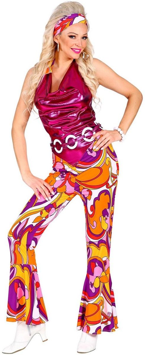 Hippie Kostuum | Gloria Disco Jaren 70 | Vrouw | Medium | Carnaval kostuum | Verkleedkleding